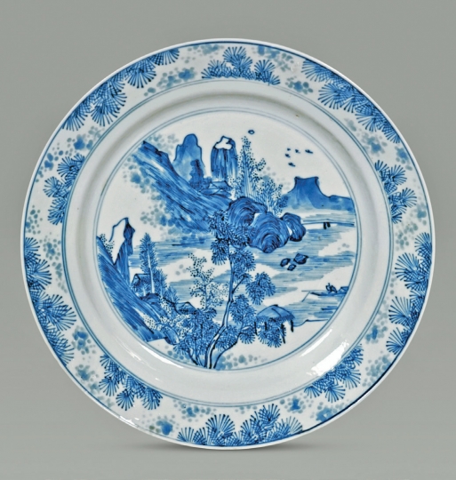 Fine Chinese Blue and White Porcelain Plate